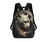 sinyumoney Sac À Dos Imprimé En 3D Pour Enfants Gold Panther Abstract Sac D'école Léger Et Tendance Pour Les Voyages Et Les Études 17inch