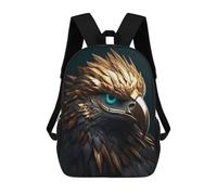 sinyumoney Sac À Dos Imprimé En 3D Pour Enfants Golden Eagle in Black Sac D'école Léger Et Tendance Pour Les Voyages Et Les Études 17inch