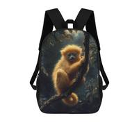 sinyumoney Sac À Dos Imprimé En 3D Pour Enfants Golden Monkey in Jungle, Sac À Dos Tendance Pour L'école, Les Voyages Et Les Loisirs, Grand Sac À Dos Pour Garçons Et Filles 17inch