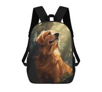 sinyumoney Sac À Dos Imprimé En 3D Pour Enfants Golden Retriever Sac À Dos Scolaire Grande Capacité Pour Les Voyages, Idéal Pour Les Garçons Du Primaire Et Du Collège 17inch