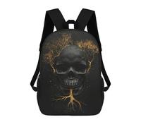 sinyumoney Sac À Dos Imprimé En 3D Pour Enfants Golden Roots Skull Art, Sac À Dos Tendance Pour L'école, Les Voyages Et Les Loisirs 17inch, Grand Sac À Dos De Jour Pour Garçons Et Filles