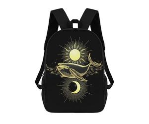 sinyumoney Sac À Dos Imprimé En 3D Pour Enfants Golden Whale Flying in Sky Sac À Dos Scolaire Grande Capacité Pour Les Voyages, Idéal Pour Les Garçons Du Primaire Et Du Collège 17inch