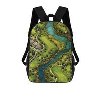 sinyumoney Sac À Dos Imprimé En 3D Pour Enfants Golf Course, Sac À Dos Tendance Pour L'école, Les Voyages Et Les Loisirs, Grand Sac À Dos Pour Garçons Et Filles 17inch