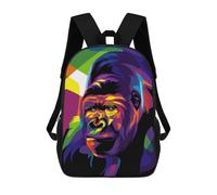 sinyumoney Sac À Dos Imprimé En 3D Pour Enfants Gorilla Pop Art, Sac À Dos Tendance Pour L'école, Les Voyages Et Les Loisirs, Grand Sac À Dos Pour Garçons Et Filles 17inch