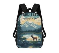 sinyumoney Sac À Dos Imprimé En 3D Pour Enfants Grand Teton National Park Sac D'école Léger Et Tendance Pour Les Voyages Et Les Études 17inch