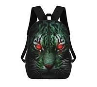 sinyumoney Sac À Dos Imprimé En 3D Pour Enfants Green Black Tiger Animal, Sac À Dos Tendance Pour L'école, Les Voyages Et Les Loisirs, Grand Sac À Dos Pour Garçons Et Filles 17inch