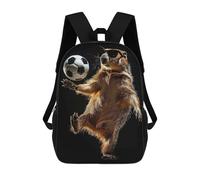 sinyumoney Sac À Dos Imprimé En 3D Pour Enfants Groundhog Soccer Star Sac À Dos Scolaire Grande Capacité Pour Les Voyages, Idéal Pour Les Garçons Du Primaire Et Du Collège 17inch