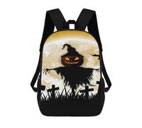 sinyumoney Sac À Dos Imprimé En 3D Pour Enfants Halloween Scarecrow Moon Wallpaper, Sac À Dos Tendance Pour L'école, Les Voyages Et Les Loisirs 17inch, Grand Sac À Dos De Jour Pour Garçons Et Filles