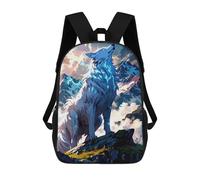 sinyumoney Sac À Dos Imprimé En 3D Pour Enfants Howling Wolf on Mountain Peak, Sac À Dos Tendance Pour L'école, Les Voyages Et Les Loisirs, Grand Sac À Dos Pour Garçons Et Filles 17inch