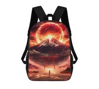 sinyumoney Sac À Dos Imprimé En 3D Pour Enfants Japanese Desert Firestorm Sac D'école Léger Et Tendance Pour Les Voyages Et Les Études 17inch