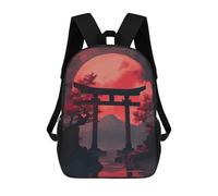 sinyumoney Sac À Dos Imprimé En 3D Pour Enfants Japanese Gate Under Red Mo Sac D'école Léger Et Tendance Pour Les Voyages Et Les Études 17inch