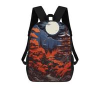 sinyumoney Sac À Dos Imprimé En 3D Pour Enfants Japanese Moonlit Serenity, Sac À Dos Tendance Pour L'école, Les Voyages Et Les Loisirs, Grand Sac À Dos Pour Garçons Et Filles 17inch