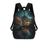 sinyumoney Sac À Dos Imprimé En 3D Pour Enfants Japanese Night 4 Sacs À Dos De Jour, Cartable, Sac À Dos Tendance, Sacs À Dos Décontractés Pour Écoliers Et Écolières 17inch