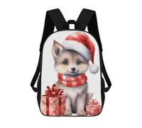 sinyumoney Sac À Dos Imprimé En 3D Pour Enfants Jolly Xmas Wolf, Sac À Dos Tendance Pour L'école, Les Voyages Et Les Loisirs, Grand Sac À Dos Pour Garçons Et Filles 17inch