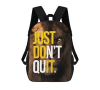 sinyumoney Sac À Dos Imprimé En 3D Pour Enfants Just Dont Quit Motivation Sac À Dos Scolaire Grande Capacité Pour Les Voyages, Idéal Pour Les Garçons Du Primaire Et Du Collège 17inch