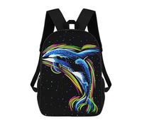 sinyumoney Sac À Dos Imprimé En 3D Pour Enfants Killer Whale Neon Lines Sac À Dos Scolaire Grande Capacité Pour Les Voyages, Idéal Pour Les Garçons Du Primaire Et Du Collège 17inch