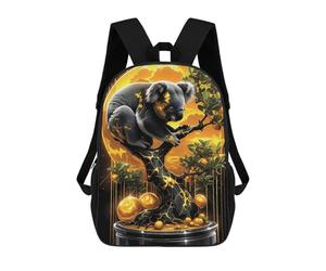 sinyumoney Sac À Dos Imprimé En 3D Pour Enfants Koala Bonsai in Gold Sac D'école Léger Et Tendance Pour Les Voyages Et Les Études 17inch