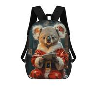 sinyumoney Sac À Dos Imprimé En 3D Pour Enfants Koala Santa Claus Sac À Dos Scolaire Grande Capacité Pour Les Voyages, Idéal Pour Les Garçons Du Primaire Et Du Collège 17inch