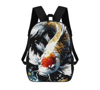 sinyumoney Sac À Dos Imprimé En 3D Pour Enfants Koi Fish Painting Sac D'école Léger Et Tendance Pour Les Voyages Et Les Études 17inch