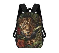 sinyumoney Sac À Dos Imprimé En 3D Pour Enfants Leopard In The Jungle Sac À Dos Scolaire Grande Capacité Pour Les Voyages, Idéal Pour Les Garçons Du Primaire Et Du Collège 17inch