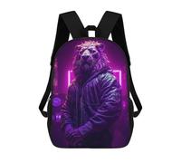 sinyumoney Sac À Dos Imprimé En 3D Pour Enfants Lion in Neon Jacket, Sac À Dos Tendance Pour L'école, Les Voyages Et Les Loisirs, Grand Sac À Dos Pour Garçons Et Filles 17inch