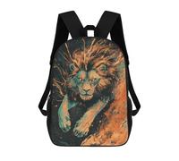 sinyumoney Sac À Dos Imprimé En 3D Pour Enfants Lion in Space Sac D'école Léger Et Tendance Pour Les Voyages Et Les Études 17inch