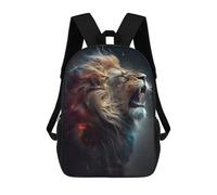 sinyumoney Sac À Dos Imprimé En 3D Pour Enfants Lion Roar Sac À Dos Scolaire Grande Capacité Pour Les Voyages, Idéal Pour Les Garçons Du Primaire Et Du Collège 17inch