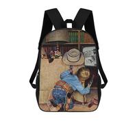 sinyumoney Sac À Dos Imprimé En 3D Pour Enfants Little Cowboy Sac À Dos Scolaire Grande Capacité Pour Les Voyages, Idéal Pour Les Garçons Du Primaire Et Du Collège 17inch