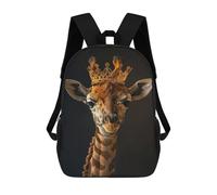 sinyumoney Sac À Dos Imprimé En 3D Pour Enfants Little Giraffe King, Sac À Dos Tendance Pour L'école, Les Voyages Et Les Loisirs, Grand Sac À Dos Pour Garçons Et Filles 17inch