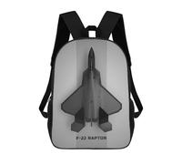 sinyumoney Sac À Dos Imprimé En 3D Pour Enfants Lockheed Martin F22 Rapto Sac D'école Léger Et Tendance Pour Les Voyages Et Les Études 17inch