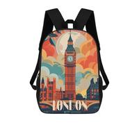 sinyumoney Sac À Dos Imprimé En 3D Pour Enfants London Big Ben, Sac À Dos Tendance Pour L'école, Les Voyages Et Les Loisirs, Grand Sac À Dos Pour Garçons Et Filles 17inch