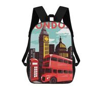 sinyumoney Sac À Dos Imprimé En 3D Pour Enfants London England, Sac À Dos Tendance Pour L'école, Les Voyages Et Les Loisirs, Grand Sac À Dos Pour Garçons Et Filles 17inch