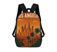 sinyumoney Sac À Dos Imprimé En 3D Pour Enfants Los Angeles Travel Sac À Dos Scolaire Grande Capacité Pour Les Voyages, Idéal Pour Les Garçons Du Primaire Et Du Collège 17inch