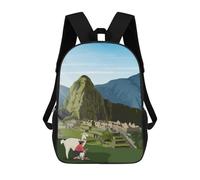 sinyumoney Sac À Dos Imprimé En 3D Pour Enfants Machu Picchu Travel Print, Sac À Dos Tendance Pour L'école, Les Voyages Et Les Loisirs, Grand Sac À Dos Pour Garçons Et Filles 17inch