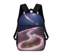 sinyumoney Sac À Dos Imprimé En 3D Pour Enfants Magical Beach Night Lights, Sac À Dos Tendance Pour L'école, Les Voyages Et Les Loisirs 17inch, Grand Sac À Dos De Jour Pour Garçons Et Filles