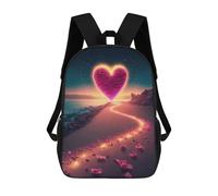 sinyumoney Sac À Dos Imprimé En 3D Pour Enfants Magical Heart Pathway Sac D'école Léger Et Tendance Pour Les Voyages Et Les Études 17inch