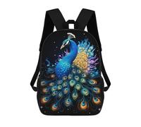 sinyumoney Sac À Dos Imprimé En 3D Pour Enfants Magical Peacock Artwork, Sac À Dos Tendance Pour L'école, Les Voyages Et Les Loisirs 17inch, Grand Sac À Dos De Jour Pour Garçons Et Filles