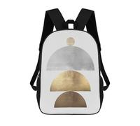 sinyumoney Sac À Dos Imprimé En 3D Pour Enfants Metal And Gold Art 03 Sac D'école Léger Et Tendance Pour Les Voyages Et Les Études 17inch