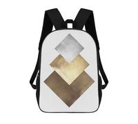 sinyumoney Sac À Dos Imprimé En 3D Pour Enfants Metallic And Gold Art 03 Sac À Dos Scolaire Grande Capacité Pour Les Voyages, Idéal Pour Les Garçons Du Primaire Et Du Collège 17inch