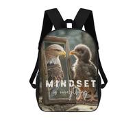 sinyumoney Sac À Dos Imprimé En 3D Pour Enfants Mindset Is Everything Sac D'école Léger Et Tendance Pour Les Voyages Et Les Études 17inch