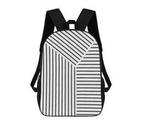 sinyumoney Sac À Dos Imprimé En 3D Pour Enfants Minimalist Lines 50 Sac D'école Léger Et Tendance Pour Les Voyages Et Les Études 17inch