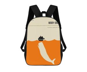 sinyumoney Sac À Dos Imprimé En 3D Pour Enfants MobyDick Herman Melville Sac À Dos Scolaire Grande Capacité Pour Les Voyages, Idéal Pour Les Garçons Du Primaire Et Du Collège 17inch
