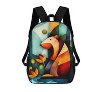 sinyumoney Sac À Dos Imprimé En 3D Pour Enfants Modern Cubism Capybara Sac D'école Léger Et Tendance Pour Les Voyages Et Les Études 17inch