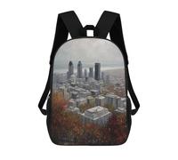 sinyumoney Sac À Dos Imprimé En 3D Pour Enfants Montreal Art Canada Sac À Dos Scolaire Grande Capacité Pour Les Voyages, Idéal Pour Les Garçons Du Primaire Et Du Collège 17inch