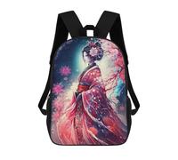 sinyumoney Sac À Dos Imprimé En 3D Pour Enfants Moonlight Geisha Sac D'école Léger Et Tendance Pour Les Voyages Et Les Études 17inch