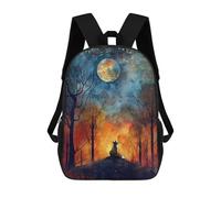sinyumoney Sac À Dos Imprimé En 3D Pour Enfants Moonlit Fox Dreams, Sac À Dos Tendance Pour L'école, Les Voyages Et Les Loisirs, Grand Sac À Dos Pour Garçons Et Filles 17inch