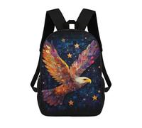 sinyumoney Sac À Dos Imprimé En 3D Pour Enfants Mosaic Eagle in Night Sky Sac D'école Léger Et Tendance Pour Les Voyages Et Les Études 17inch
