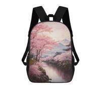 sinyumoney Sac À Dos Imprimé En 3D Pour Enfants Mount Fuji in Bloom Sacs À Dos De Jour, Cartable, Sac À Dos Tendance, Sacs À Dos Décontractés Pour Écoliers Et Écolières 17inch