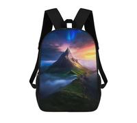 sinyumoney Sac À Dos Imprimé En 3D Pour Enfants Mountain Peak Sunset Sac À Dos Scolaire Pour Garçons Et Filles, Sac D'école Primaire, Sac À Livres Pour Adolescents 17inch