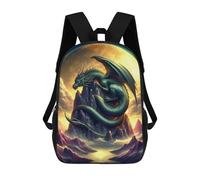 sinyumoney Sac À Dos Imprimé En 3D Pour Enfants Mystical Emerald Dragon, Sac À Dos Tendance Pour L'école, Les Voyages Et Les Loisirs, Grand Sac À Dos Pour Garçons Et Filles 17inch